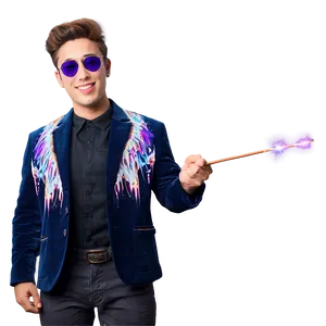 Cool Guy With A Magic Wand PNG Hjs3 PNG