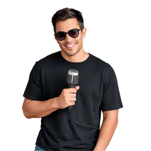 Cool Guy With A Microphone Png Aik26 PNG image