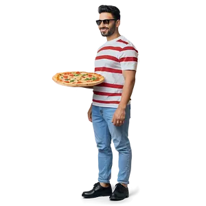 Cool Guy With A Pizza Png Kqd PNG image