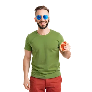 Cool Guy With A Pizza PNG Xjo