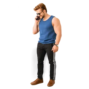 Cool Guy With A Smartphone PNG Exg59 PNG