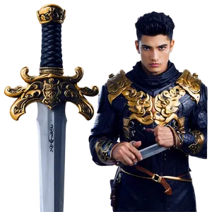 Cool Guy With A Sword PNG Vde36 PNG