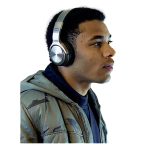 Cool Guy With Headphones PNG 06252024