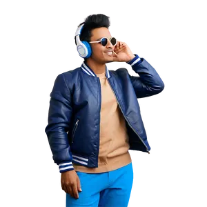 Cool Guy With Headphones PNG Ipy