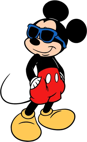 Cool Mickey Mouse Sunglasses PNG image