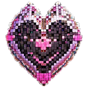Cool Pixel Heart Png 05252024 PNG image