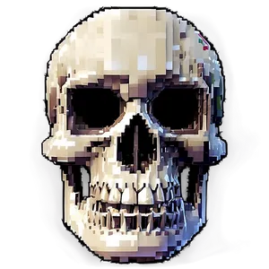 Cool Pixelated Skull PNG Dvo