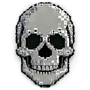 Cool Pixelated Skull PNG Ybr