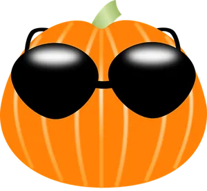 Cool Pumpkin With Sunglasses PNG image
