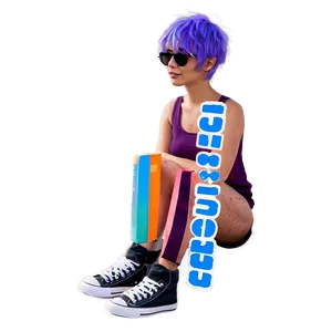 Cool Purple Hair Dude PNG Jtj