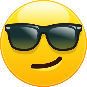 Cool Smiley Emojiwith Sunglasses PNG image