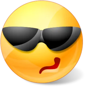 Cool Smiley Emojiwith Sunglasses PNG image