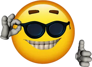 Cool_ Smiley_ Face_with_ Sunglasses PNG