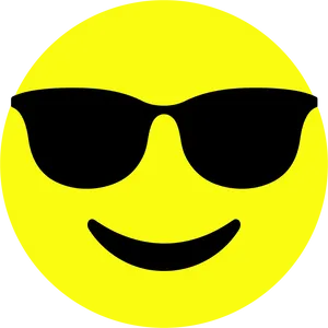 Cool Smiley Facewith Sunglasses PNG