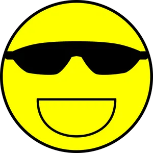 Cool Smiley Facewith Sunglasses PNG image