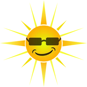 Cool Smiling Sun Graphic