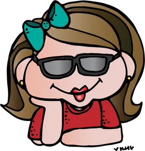 Cool Teacher Cartoon Character PNG image