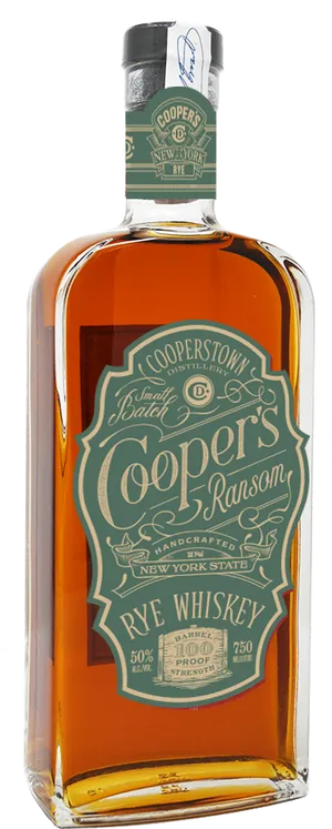 Coopers Ransom Rye Whiskey Bottle PNG image