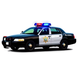 Cop Car With Lights Png 06132024 PNG image