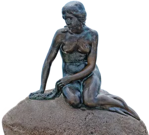 Copenhagen Mermaid Statue PNG image