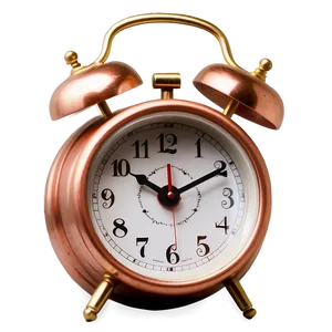 Copper Alarm Clock PNG 4