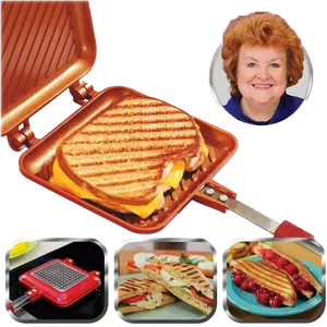 Copper Grill Sandwich Maker Advertisement PNG image