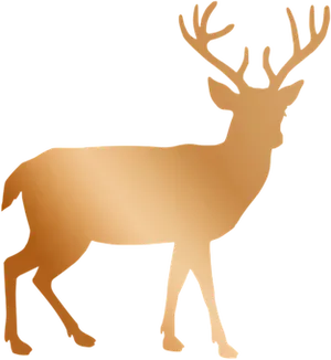 Copper Toned Deer Silhouette PNG image
