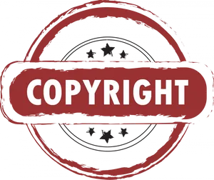 Copyright Stamp Redand Blue PNG image