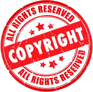 Copyright Stamp Redand White PNG image