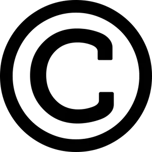 Copyright Symbol Black PNG image