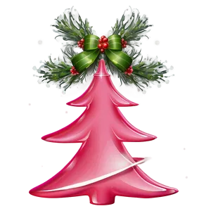 Coral Pink Christmas Tree PNG Lcl83 PNG