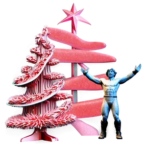 Coral Pink Christmas Tree PNG Yyl86 PNG