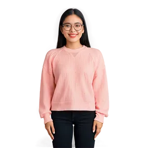Coral Pink Sweater PNG Spt PNG