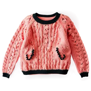Coral Pink Sweater PNG Ywb