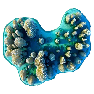 Coral Reef Aerial View PNG Bin
