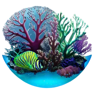 Coral Reef At Sunset PNG 05242024
