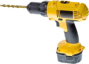 Cordless Power Drillwith Bit PNG image