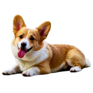 Corgi And Butterflies PNG Cqk30