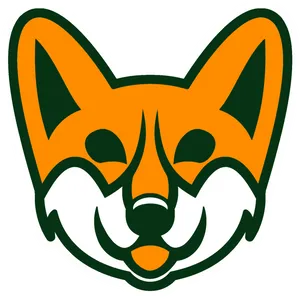 Corgi Cartoon Head Graphic PNG