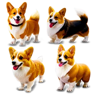 Corgi Family Png 05212024 PNG image