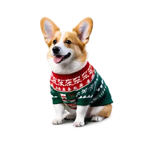 Corgi In Christmas Sweater PNG 85 PNG