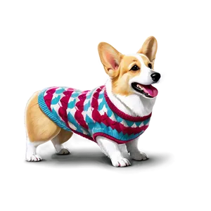 Corgi In Sweater PNG Tuj89