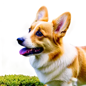 Corgi In The Garden Png Ldd PNG image