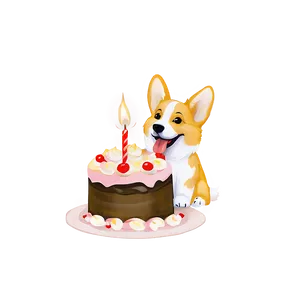 Corgi With Cake PNG 53 PNG