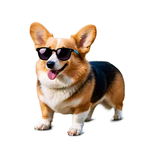 Corgi With Sunglasses PNG Ryt65
