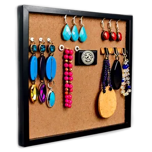 Cork Board Jewelry Organizer PNG 3