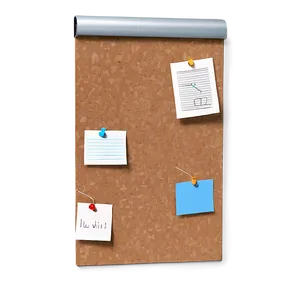 Cork Board Message Center PNG 06202024