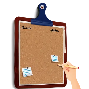 Corkboard With To-do List PNG 06272024