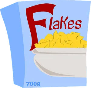 Corn Flakes Cereal Box Graphic PNG image