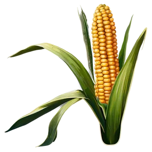 Corn Stalk With Corn PNG 74